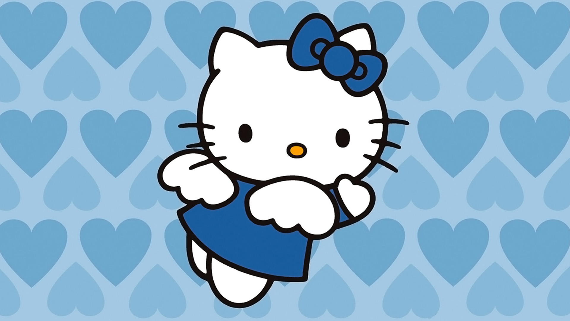 Cute Hello Kitty Wallpaper [blue] - Theme Pink Hello Kitty , HD Wallpaper & Backgrounds