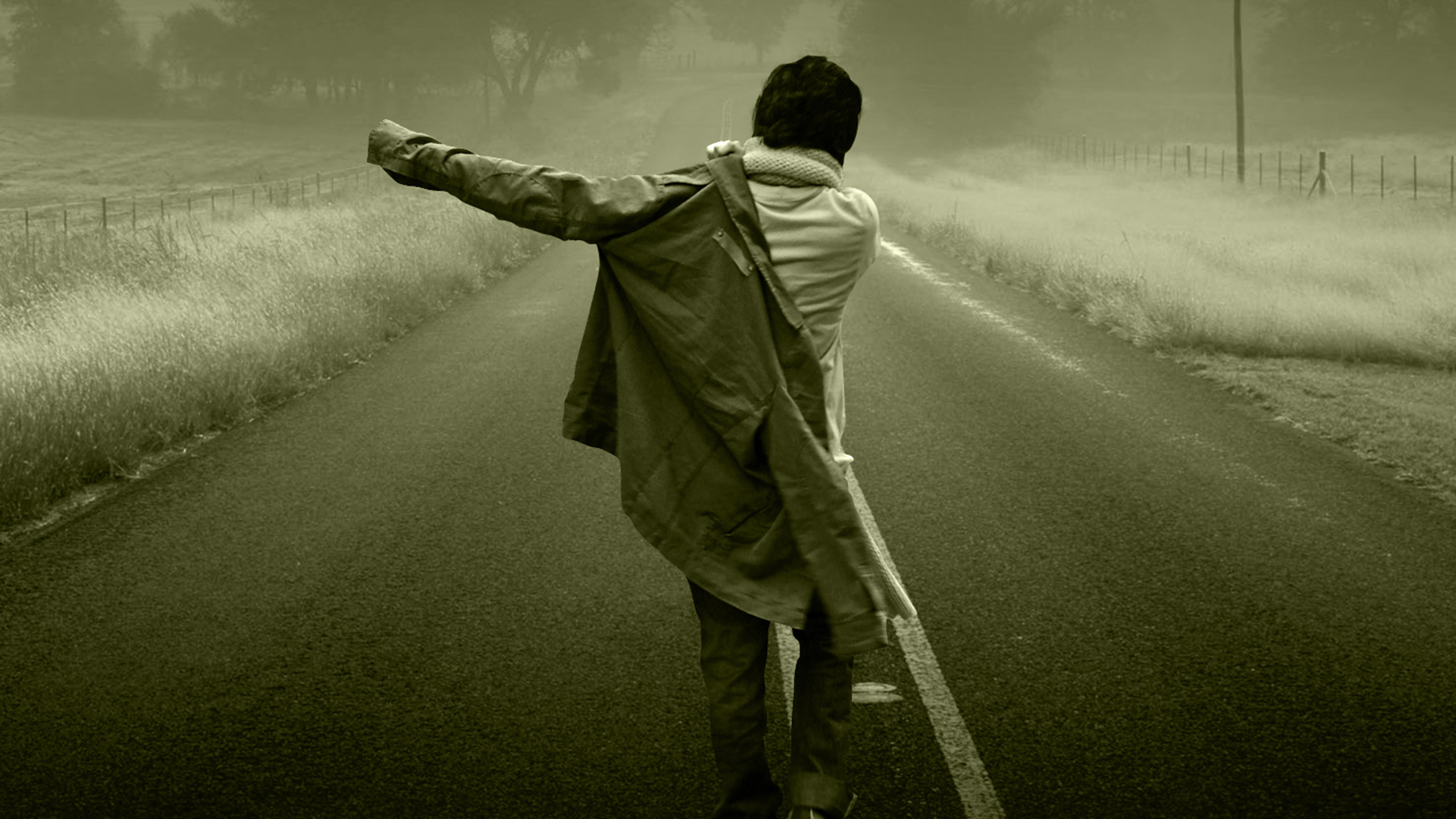 Lonely Boy Walking On Road , HD Wallpaper & Backgrounds