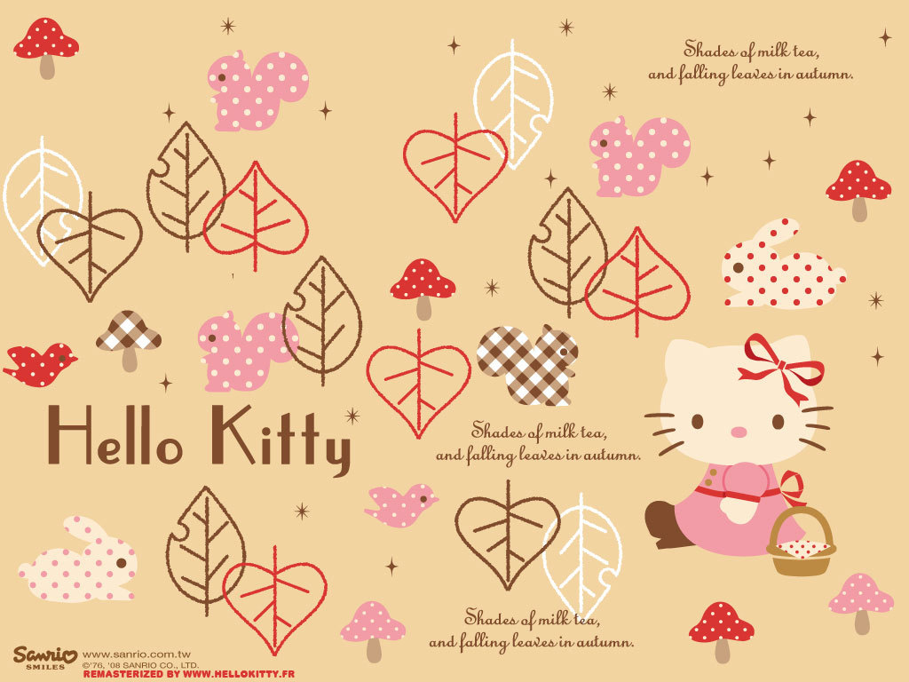 Hello Kitty Images Hello Kitty Wallpaper Hd Wallpaper - Autumn Wallpaper Hello Kitty , HD Wallpaper & Backgrounds