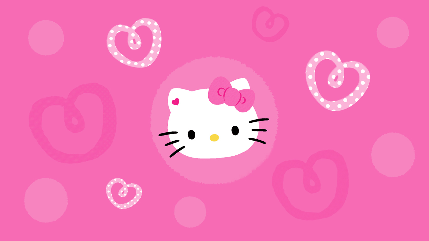 Hello Kitty Logo Pink Wallpaper - Hello Kitty , HD Wallpaper & Backgrounds