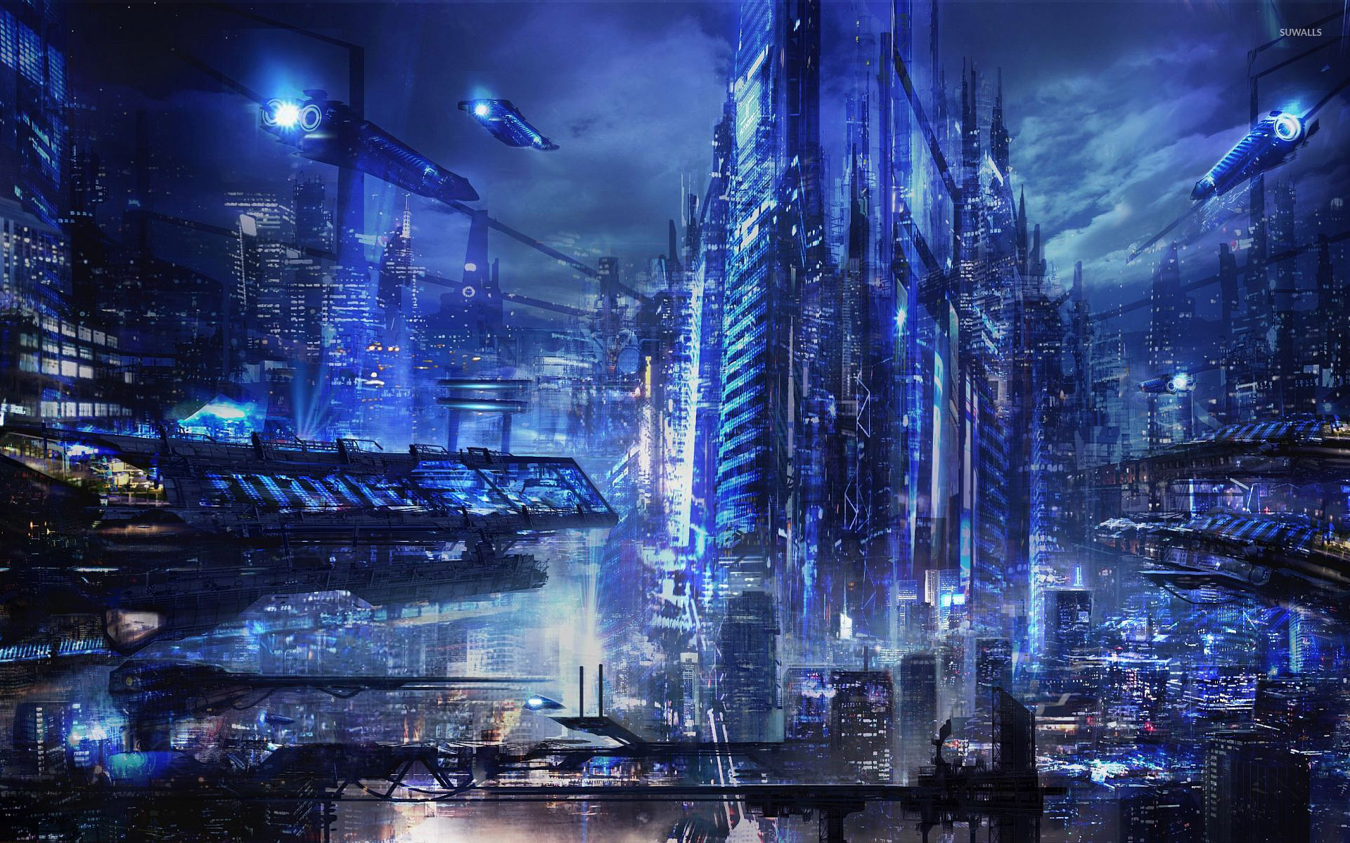 Cyberpunk City Wallpaper - Hd Cyberpunk , HD Wallpaper & Backgrounds
