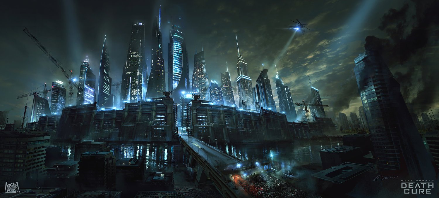Cyberpunk Wallpaper - Maze Runner The Death Cure Last City , HD Wallpaper & Backgrounds