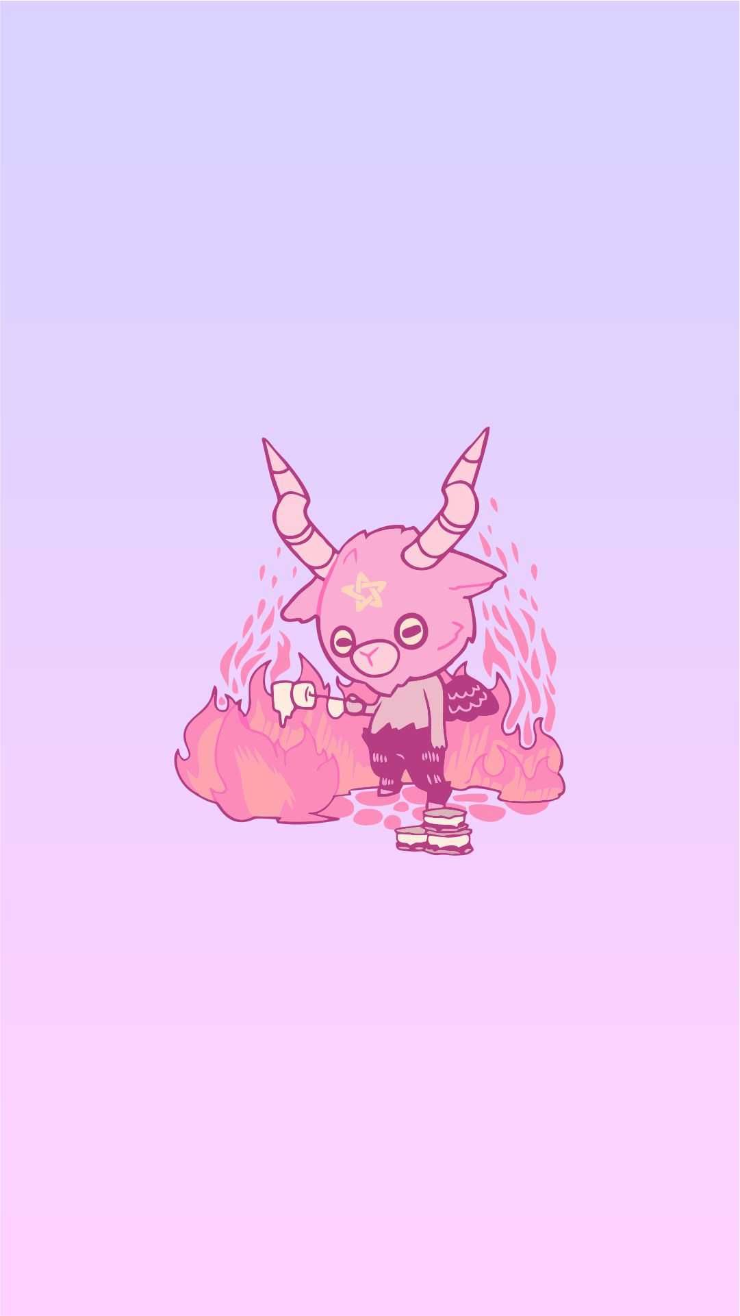 61445994 Pastel Goth Wallpaper Kawaii Satan 323642 Hd