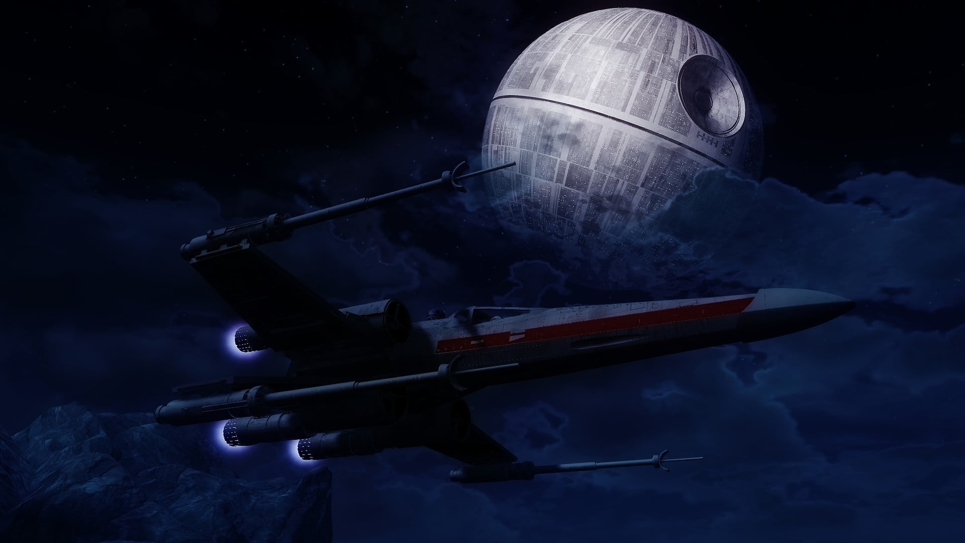 Star Wars Death Star Wallpaper, Star Wars, Artwork, - Star Wars Death Star , HD Wallpaper & Backgrounds