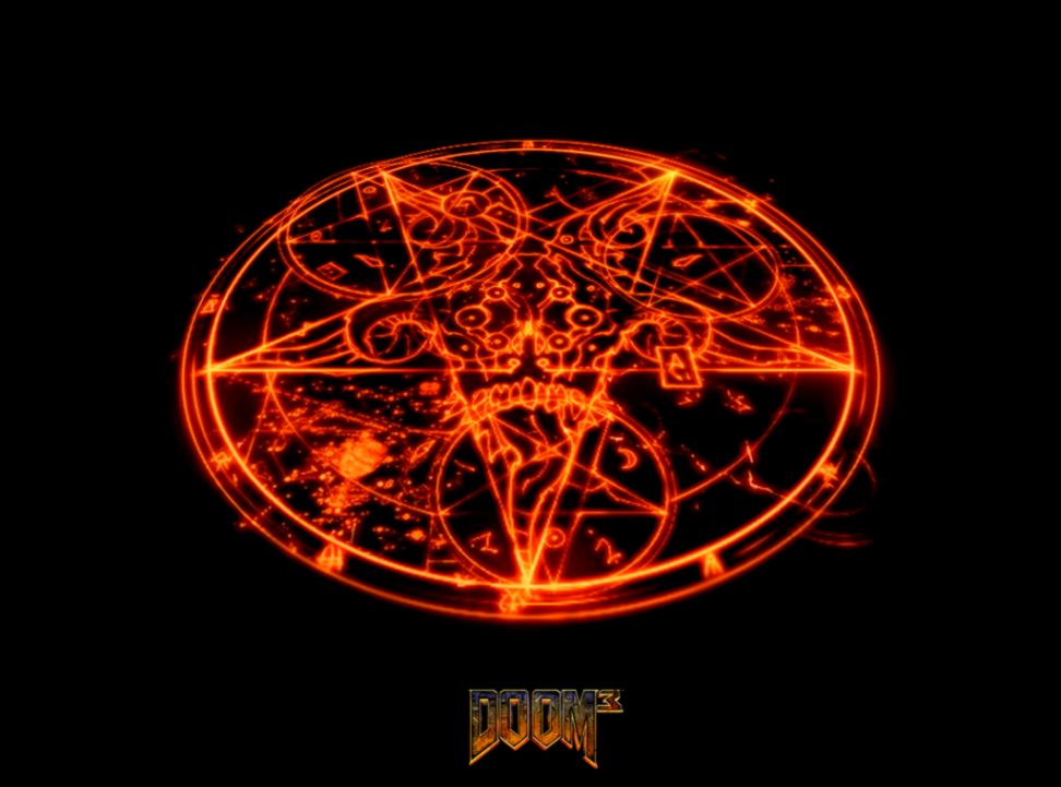 Doom Pentagram Wallpaper Top Background Doomwallpaper - Doom Demon Circle , HD Wallpaper & Backgrounds