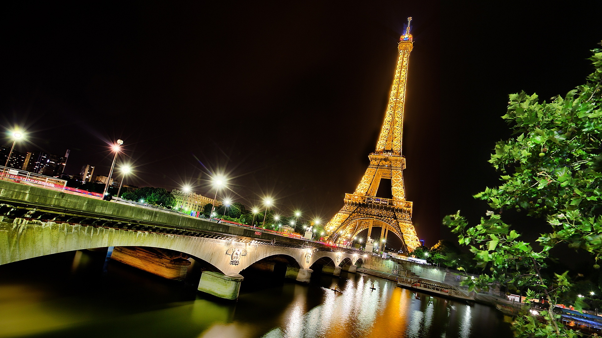 Hd Wallpapers Eiffel Tower Paris Night - Eiffel Tower Night 3d , HD Wallpaper & Backgrounds