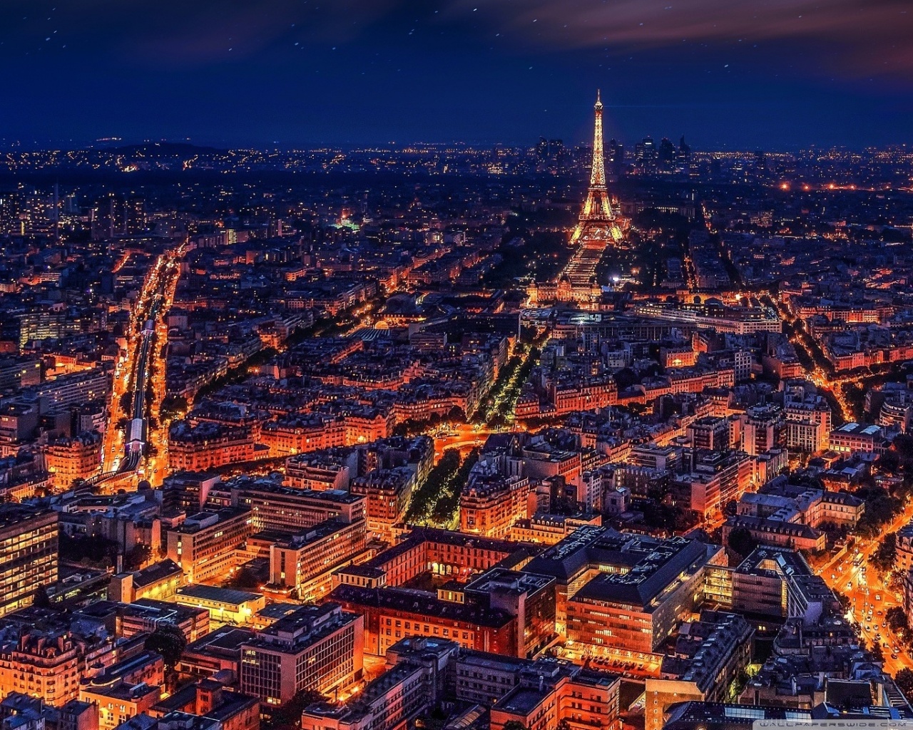 Cute Paris Desktop Wallpaper - France At Night , HD Wallpaper & Backgrounds