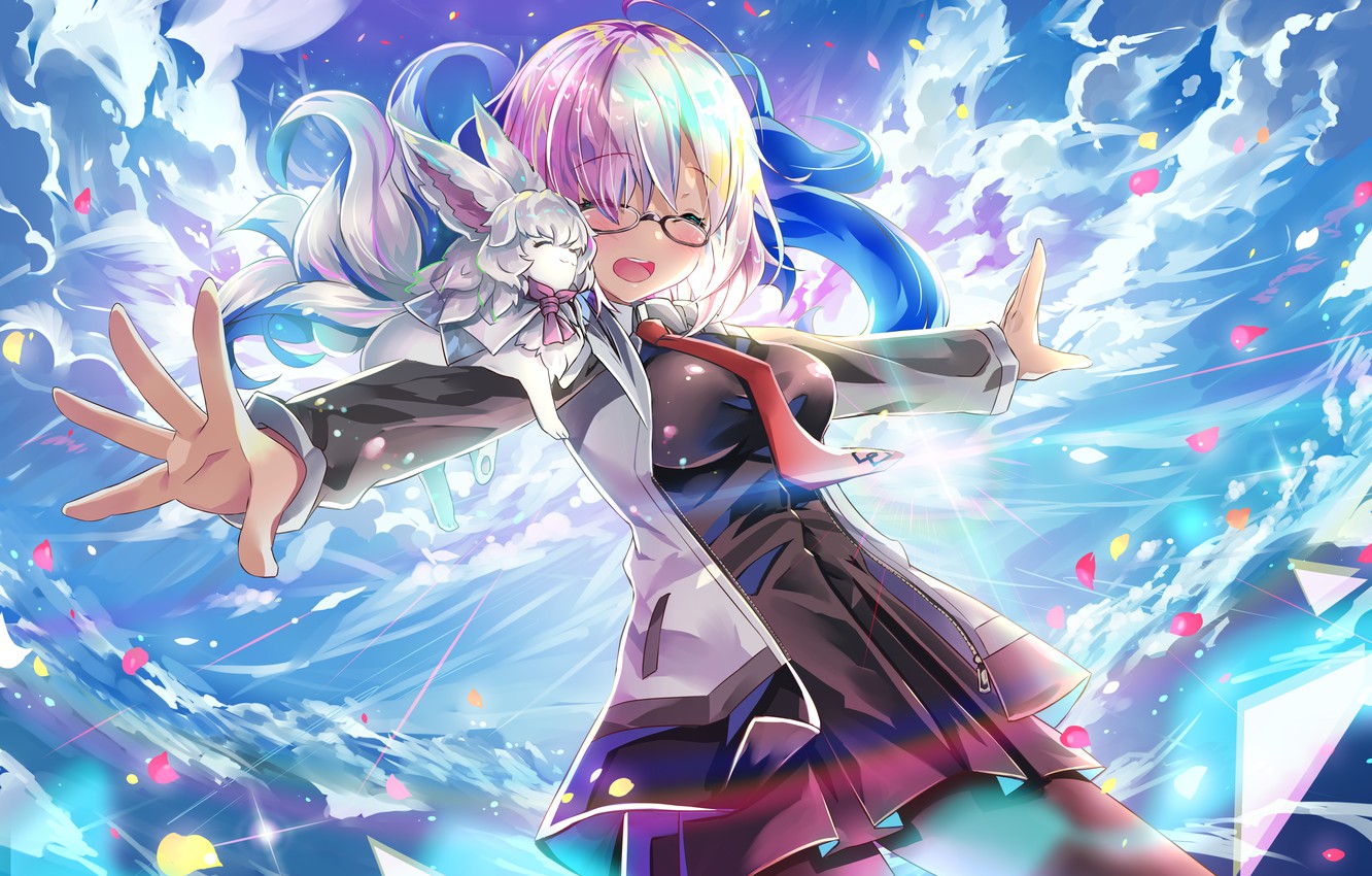 Photo Wallpaper Girl, Animal, Fate / Grand Order - Mashu Kyrielight , HD Wallpaper & Backgrounds