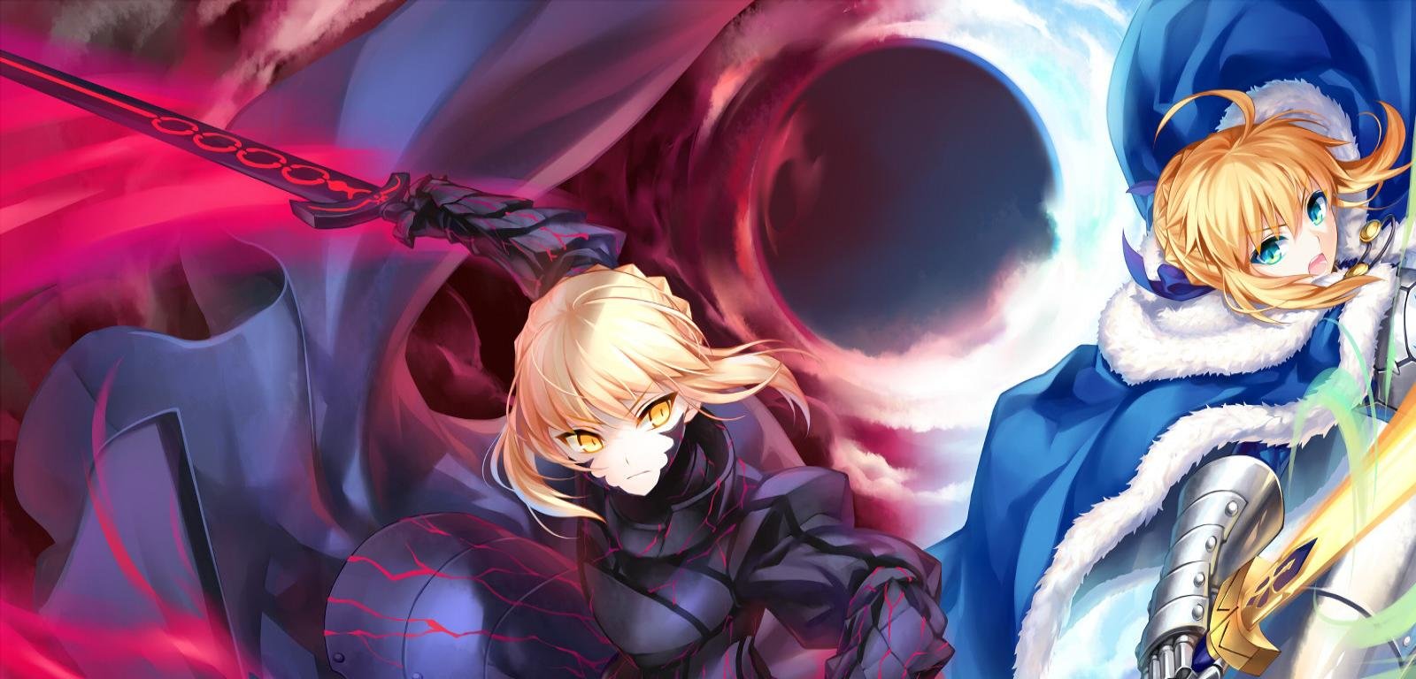 Free Fate/grand Order High Quality Wallpaper Id - Saber And Saber Alter , HD Wallpaper & Backgrounds