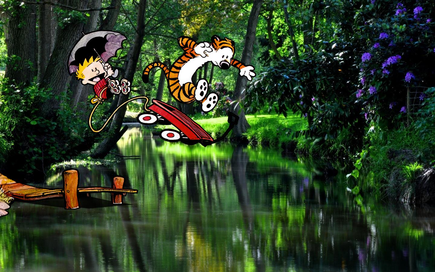 Calvin And Hobbes Wallpapers - Calvin And Hobbes Real Life , HD Wallpaper & Backgrounds