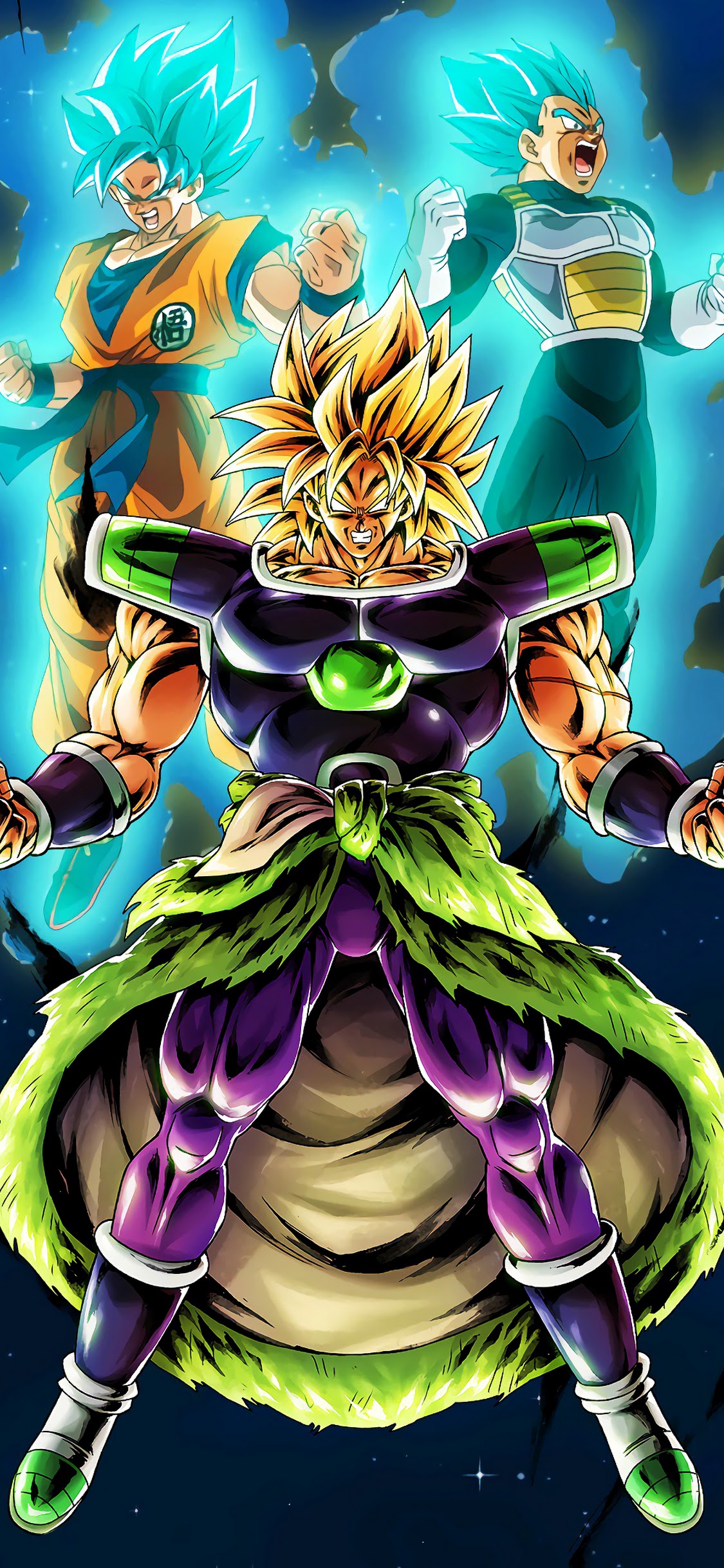 Iphone Xs, Iphone X - Broly Goku And Vegeta , HD Wallpaper & Backgrounds