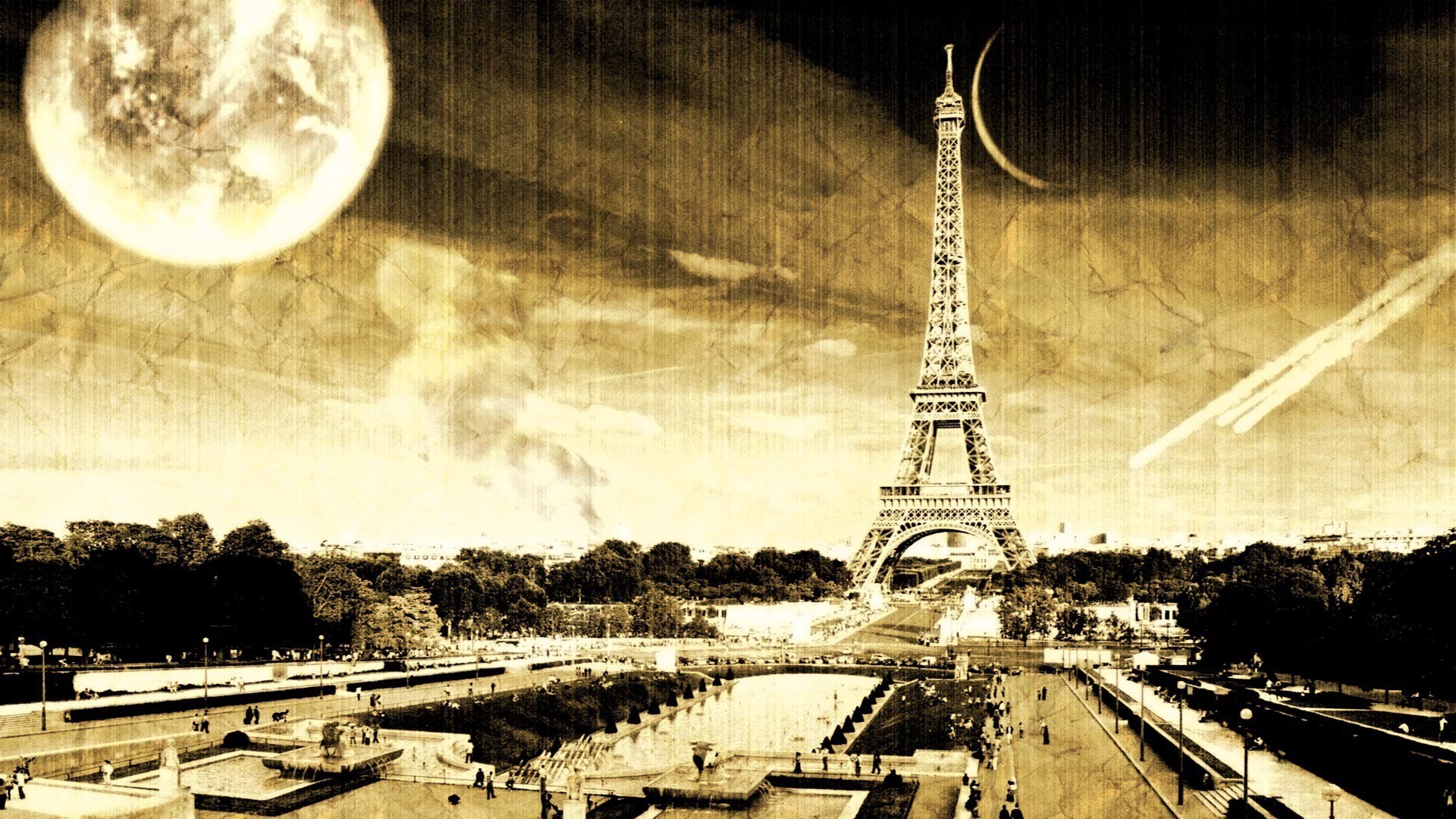 Vintage Paris Wallpaper - Summer In Paris , HD Wallpaper & Backgrounds
