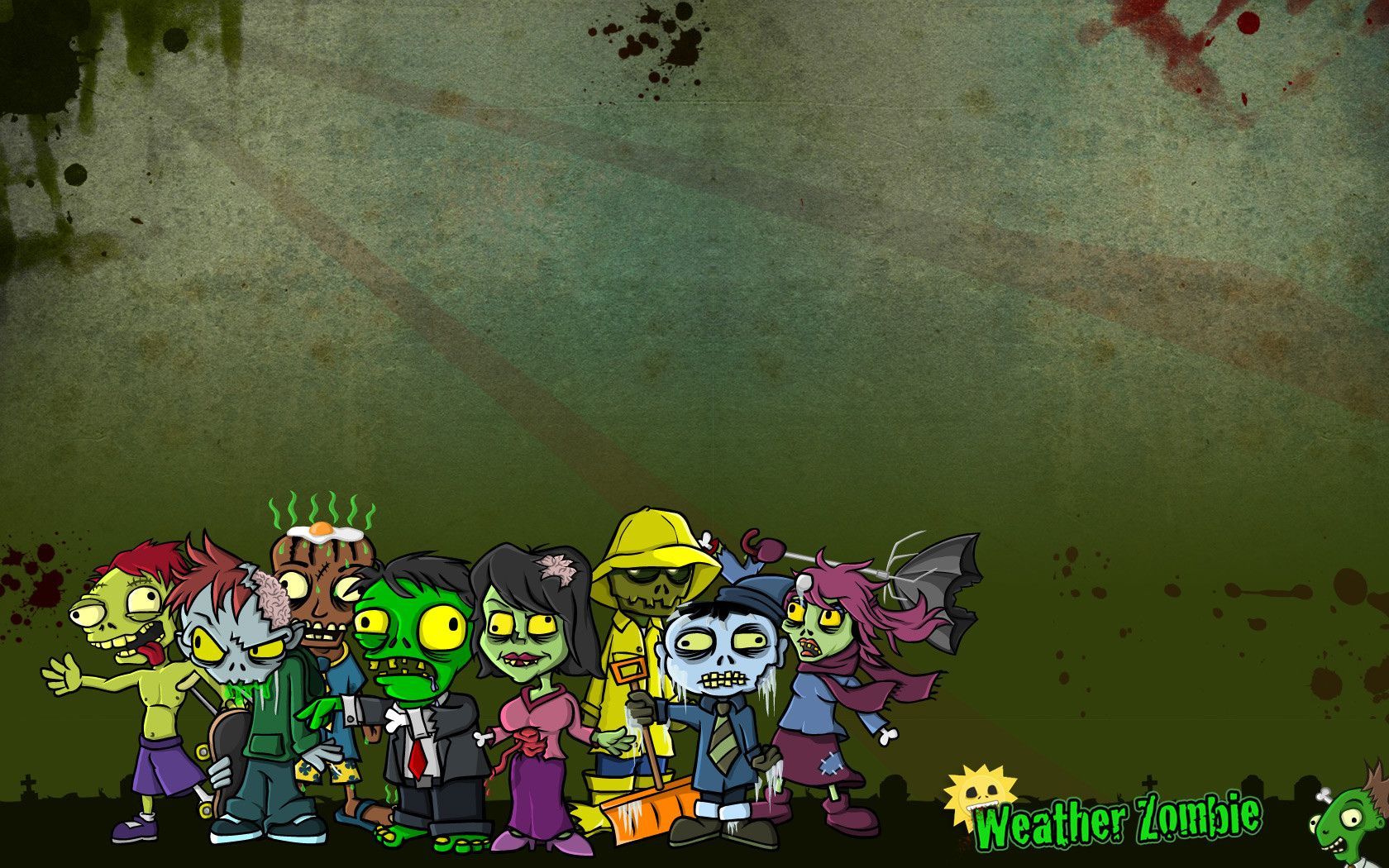 Cute Zombie Wallpapers Hd - Cartoon Zombie Wallpaper Hd , HD Wallpaper & Backgrounds