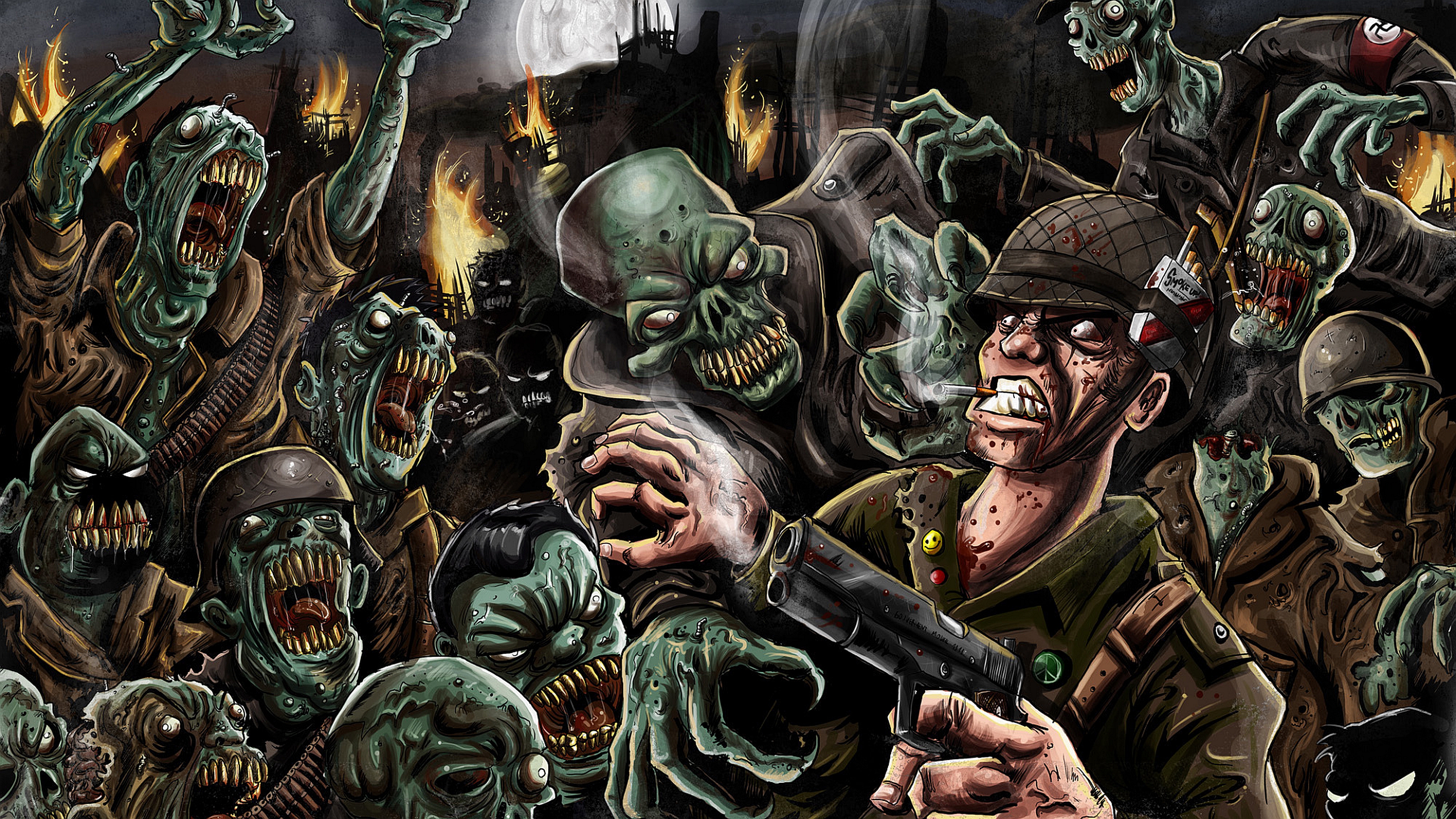 Wallpapers For > Zombie Wallpaper Hd - Cod Zombies , HD Wallpaper & Backgrounds