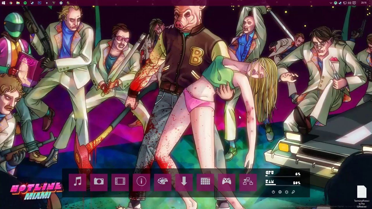 Hotline Miami Wallpaper Rainmeter Buttons - Lone Survivor Pixel Game , HD Wallpaper & Backgrounds