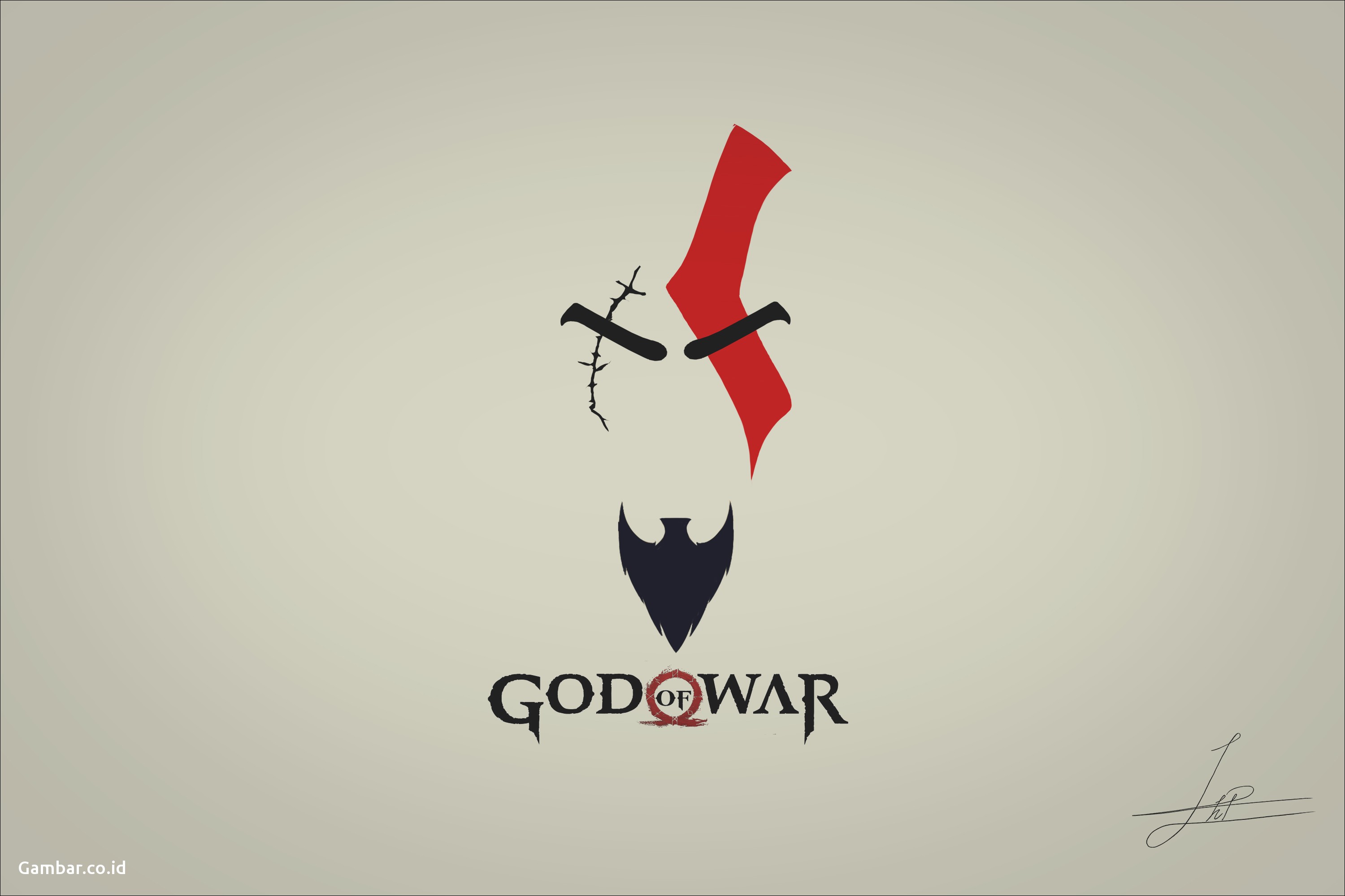 Download Image - God Of War Minimalist , HD Wallpaper & Backgrounds