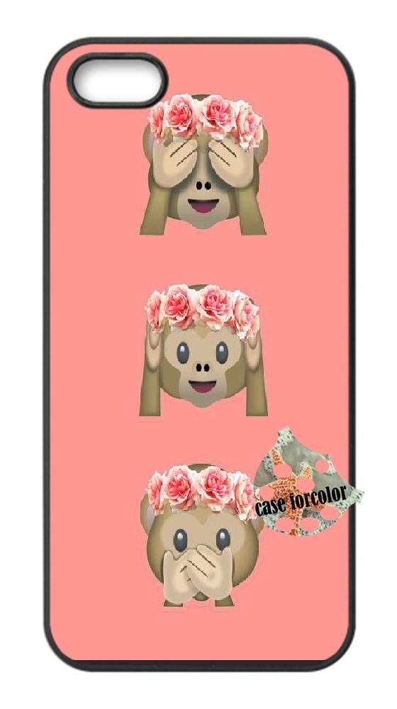 Monkey Emoji Wallpaper Hard Case For Iphone 5 5s - Monkey Emoji Wallpaper Iphone , HD Wallpaper & Backgrounds
