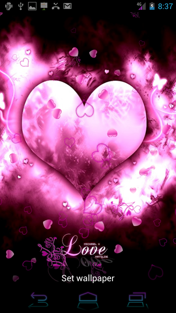 I Love You Falling Hearts Valentine's Day - Love You Moving , HD Wallpaper & Backgrounds