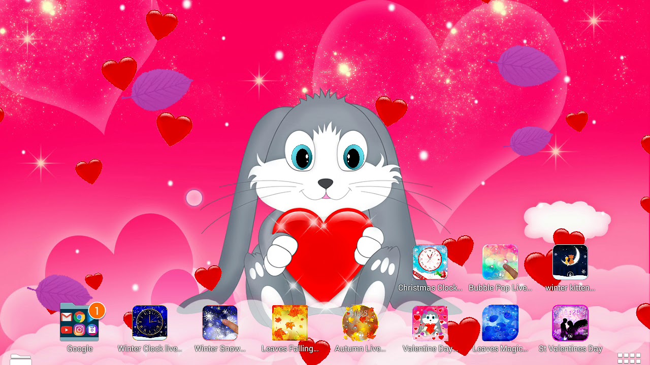 Valentine Day Live Wallpaper - Cartoon , HD Wallpaper & Backgrounds