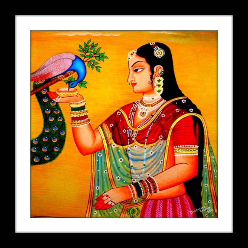 Thousnad Brushes Frameless Rd-46 - Rajasthani Dolls Painting , HD Wallpaper & Backgrounds