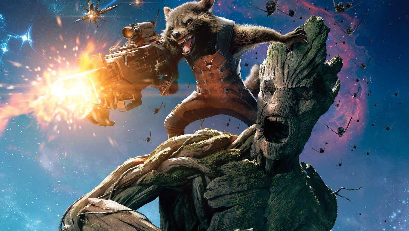 Groot And Rocket Raccoon Guardians Of The Galaxy, Groot, , HD Wallpaper & Backgrounds
