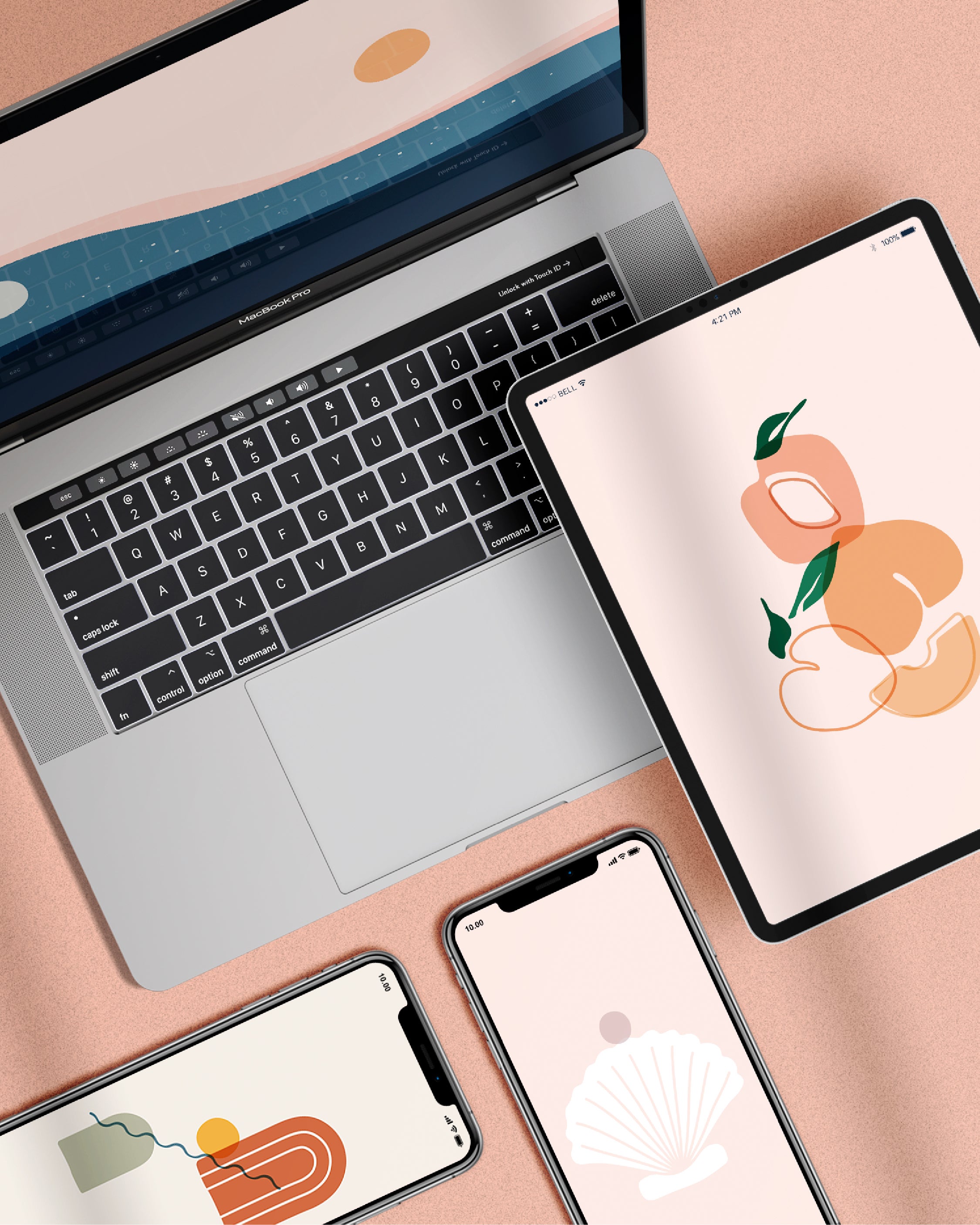 Image Of Life S A Peach - Macbook From Above Mockup , HD Wallpaper & Backgrounds