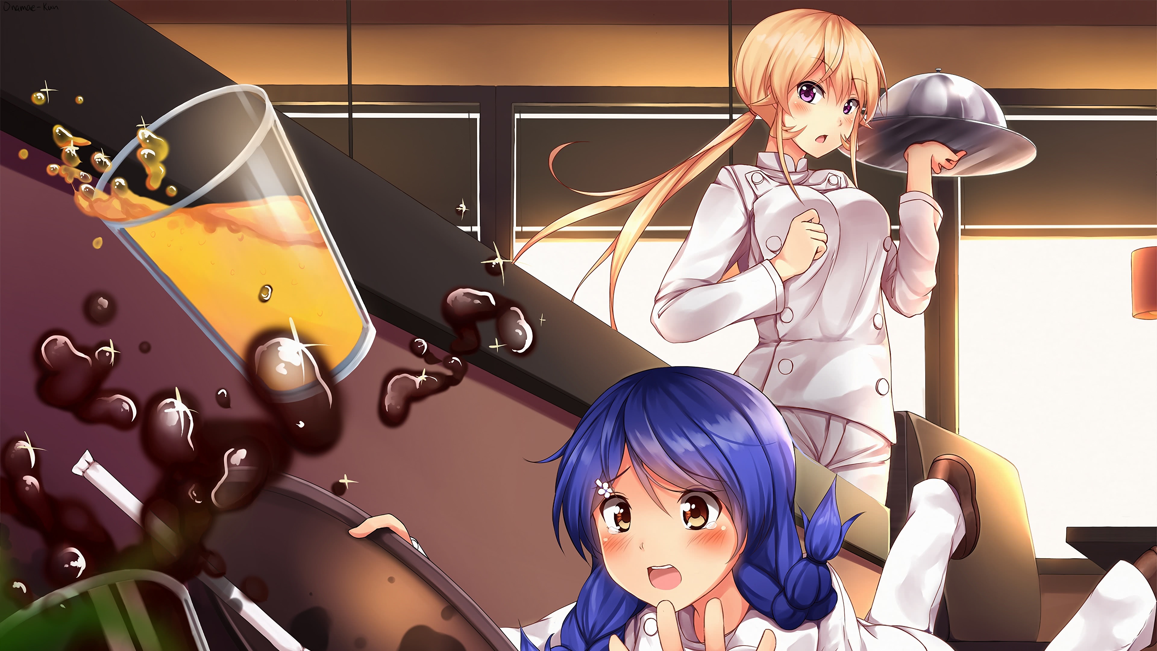 Food Wars Shokugeki No Soma Erina Nakiri Megumi Tadokoro - Food War Soma X Nakiri , HD Wallpaper & Backgrounds