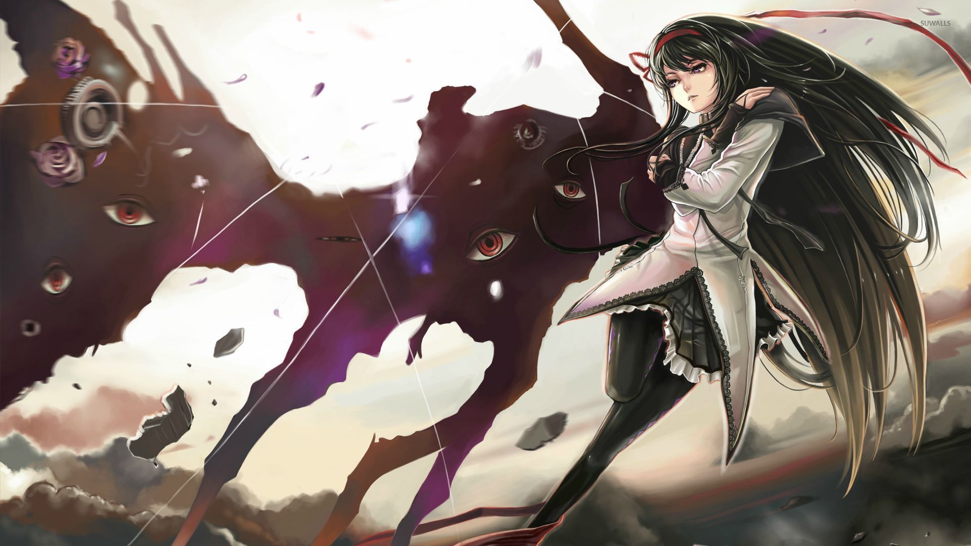 Homura Akemi Puella Magi Madoka Magica , HD Wallpaper & Backgrounds