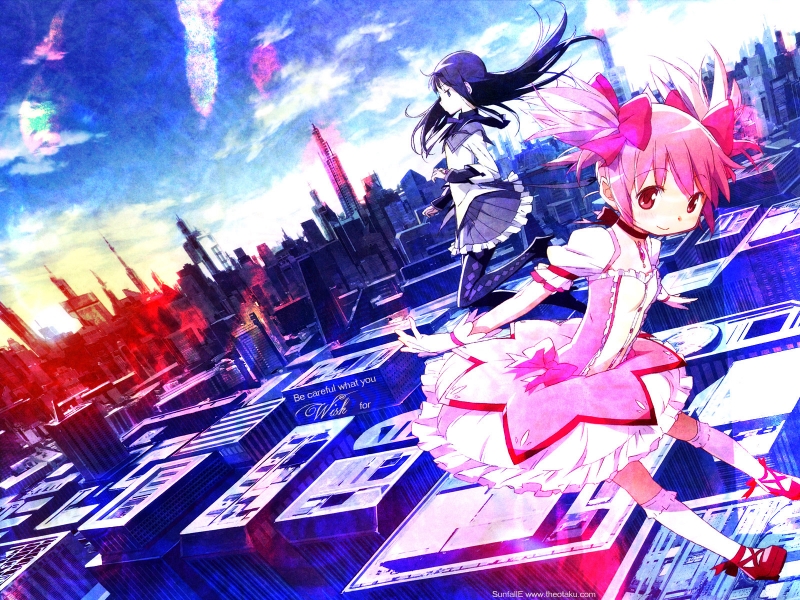 Magica~wallpaper - Puella Magi Madoka Mágica , HD Wallpaper & Backgrounds