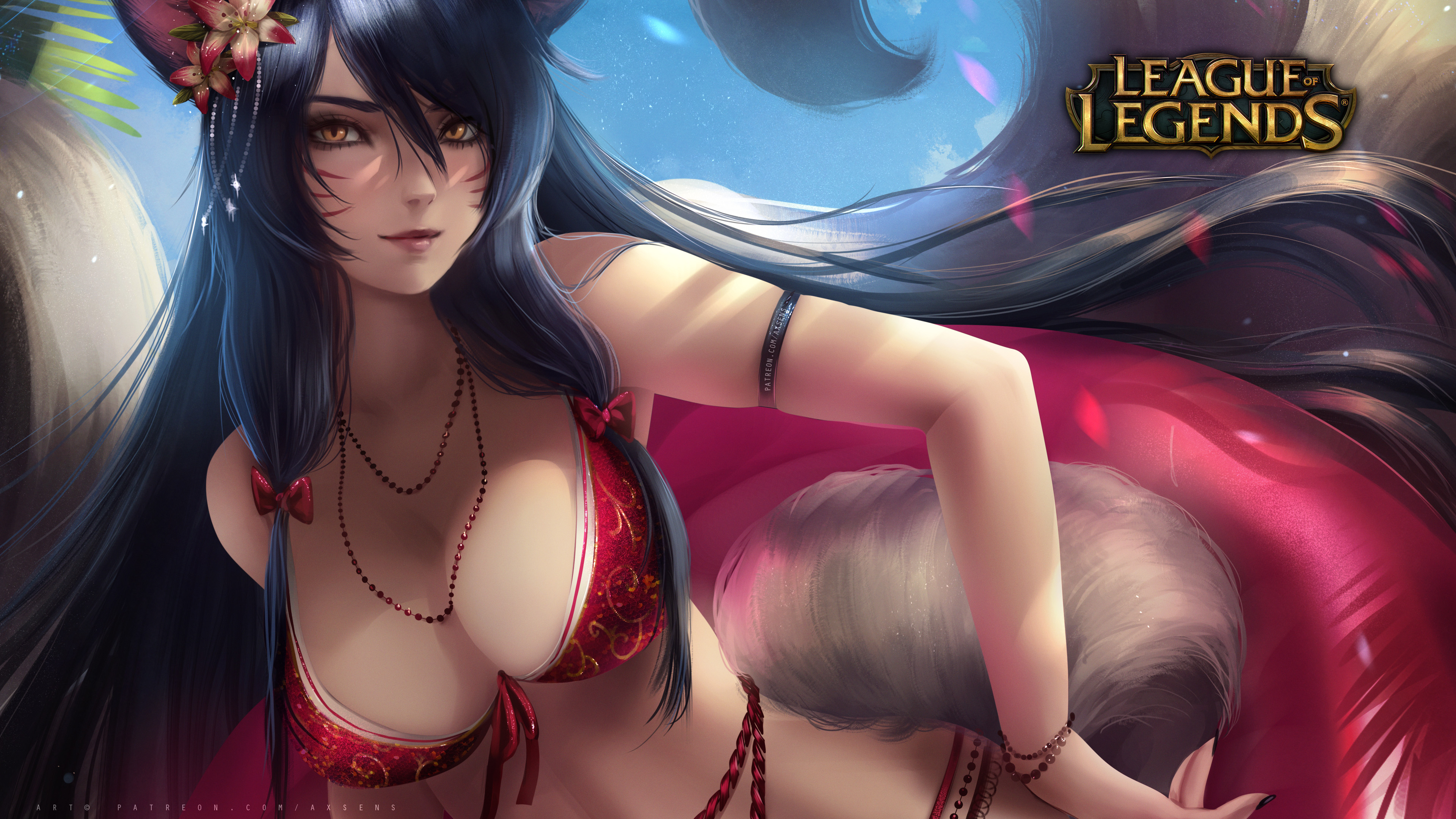 League Of Legends Ahri Pool Party , HD Wallpaper & Backgrounds