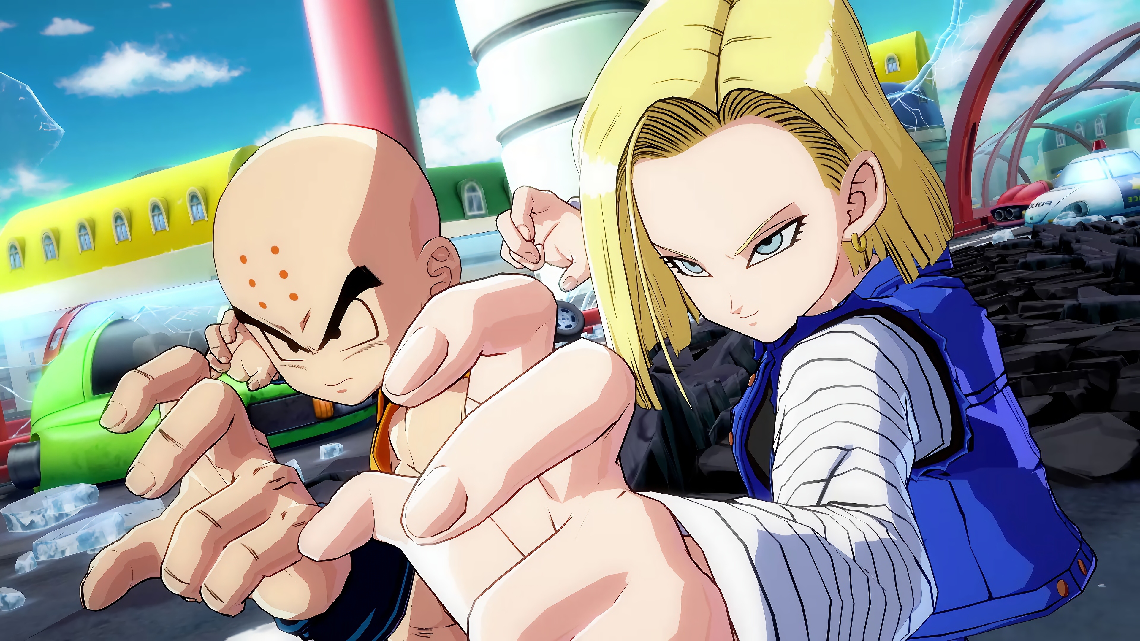 Android 18 And Krillin Fighterz , HD Wallpaper & Backgrounds