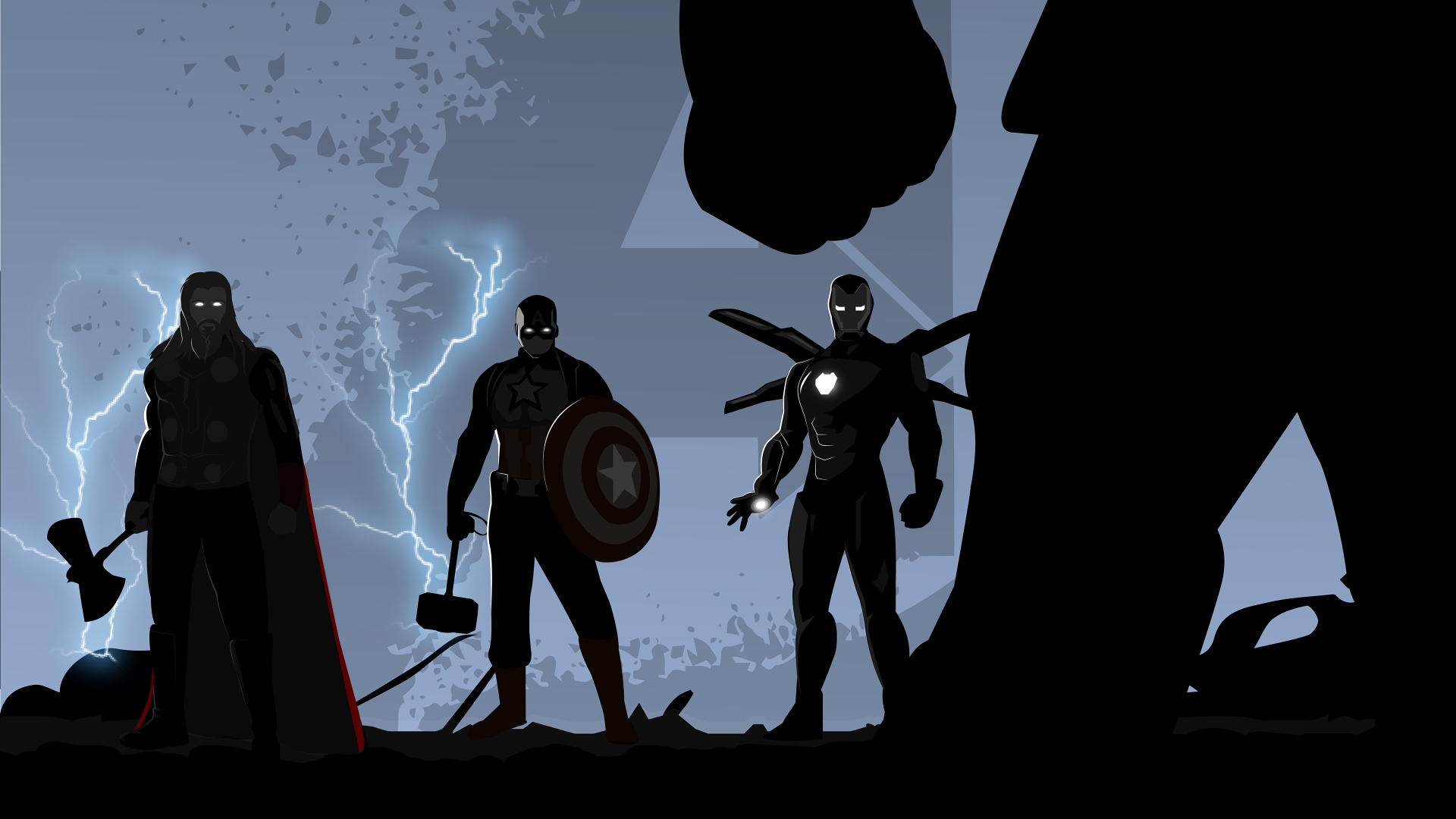 Thor Iron Man Captain America Vs Thanos , HD Wallpaper & Backgrounds