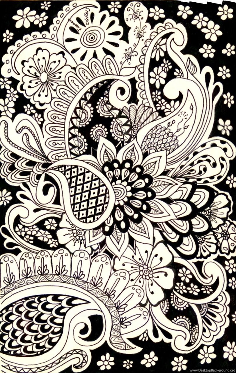 Henna Wallpapers Like If You Want More Iphone Wallpapers - Full Page Zentangle Drawings , HD Wallpaper & Backgrounds