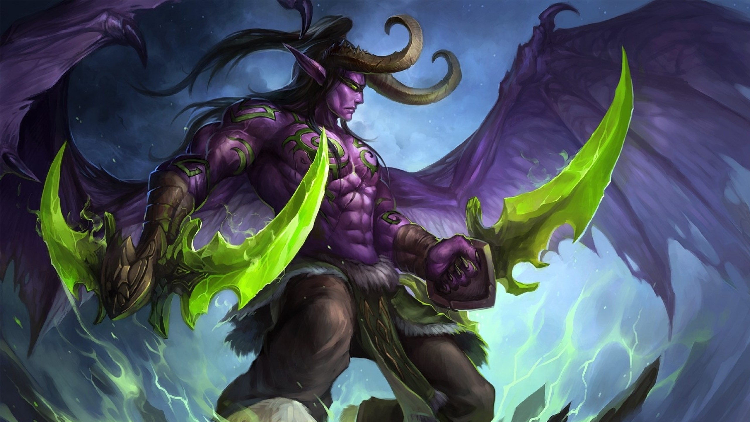 Illidan Stormrage (#3208357) - HD Wallpaper \u0026 Backgrounds Download, image size:2560x1440