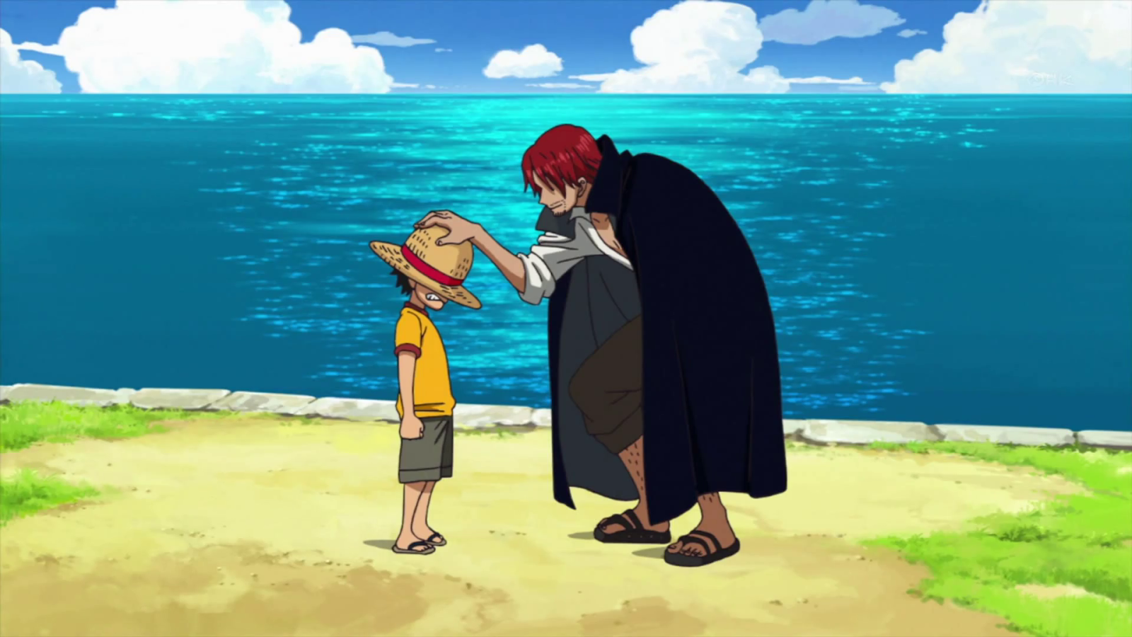 Shanks Wallpaper Hd - Kid Luffy And Shanks , HD Wallpaper & Backgrounds