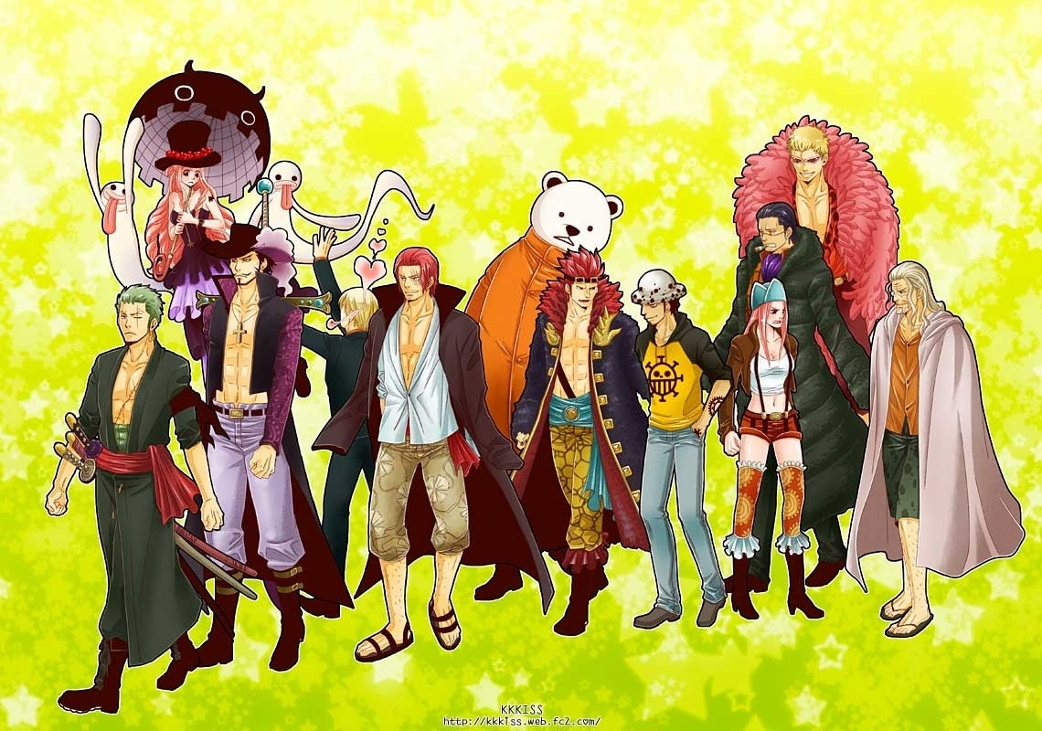 One Piece Sanji Shanks Zorro Eustass Kid Perona Mihawk - One Piece Mihawk Kid , HD Wallpaper & Backgrounds