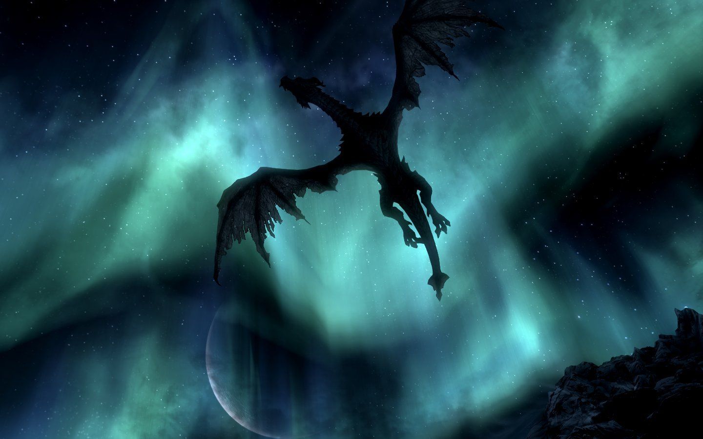 Aurora Borealis Skyrim , HD Wallpaper & Backgrounds