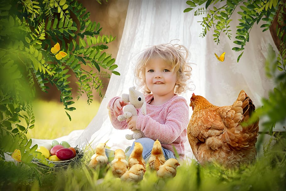 Child, Easter, Nature, Beautiful, Cute, Little, Girl, - Beautiful Cute Little Girl , HD Wallpaper & Backgrounds