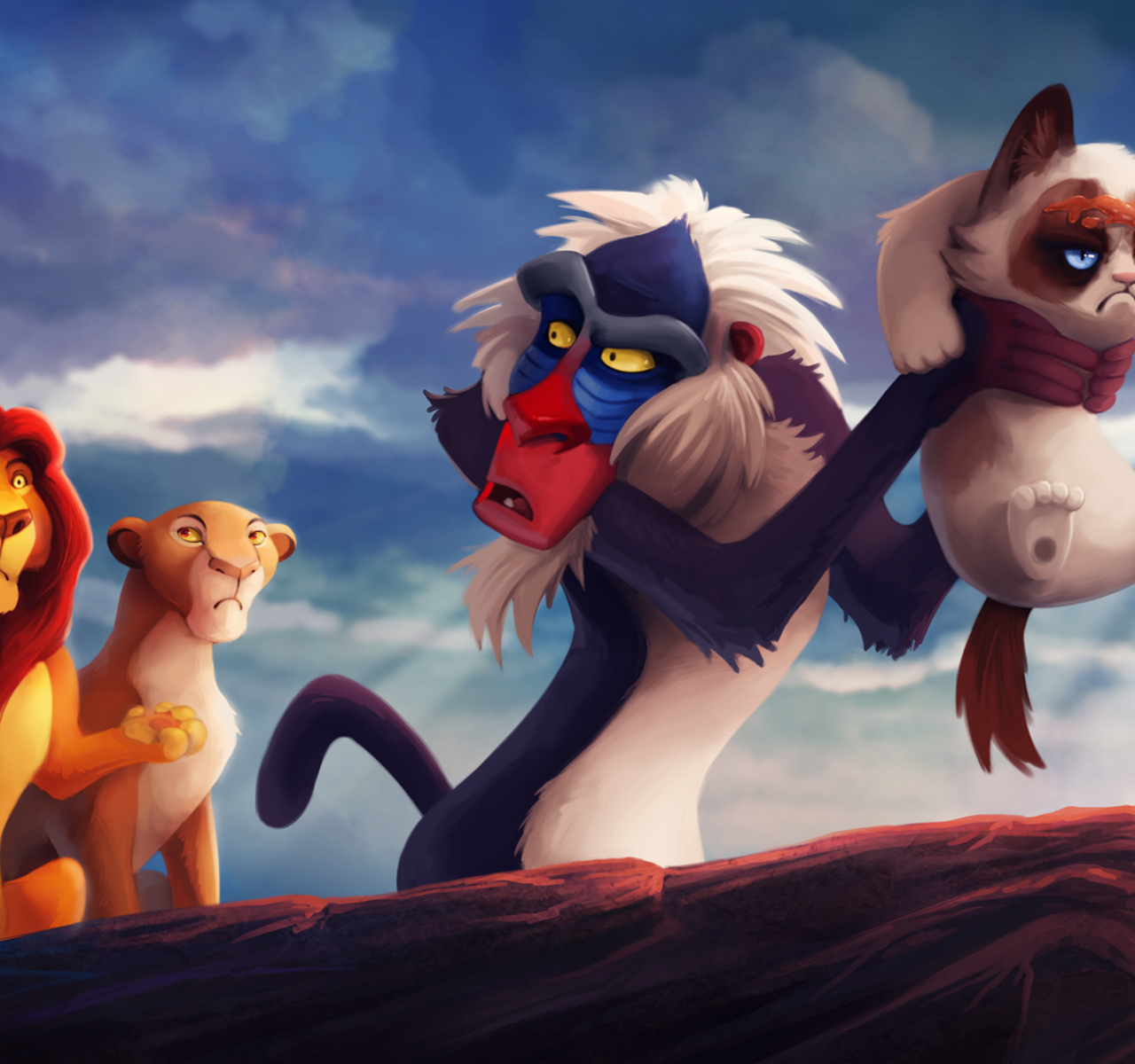 Lion King Wallpaper Grumpy Cat , HD Wallpaper & Backgrounds