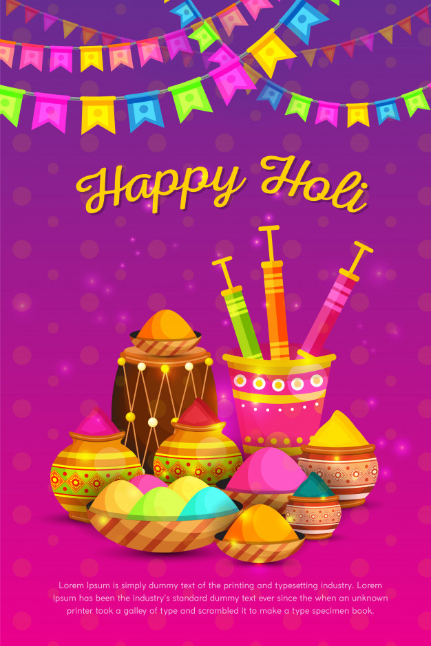 Happy Holi Poster Design , HD Wallpaper & Backgrounds