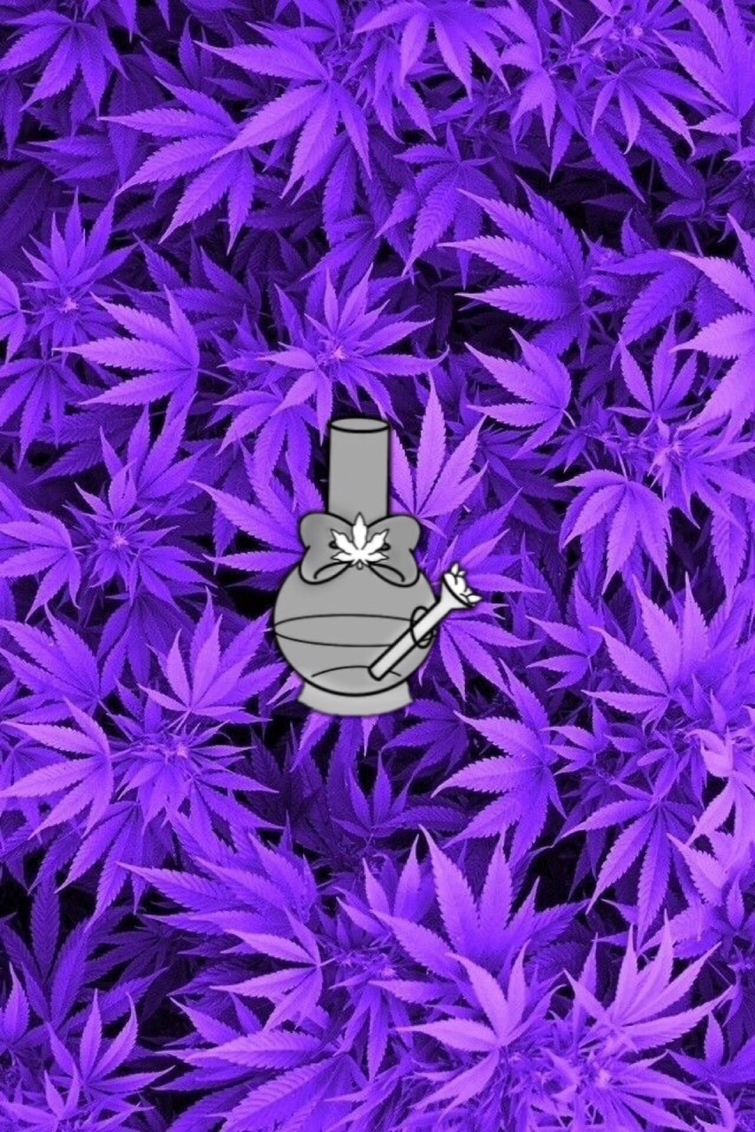 Weed, Purple, And Marijuana Image - Weed Wallpaper Purple , HD Wallpaper & Backgrounds