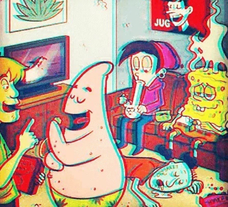 Stoner Discovered By Guccikisses On We Heart It - Cartoon Dope Drawings , HD Wallpaper & Backgrounds
