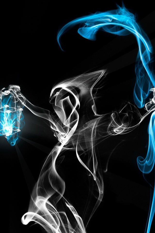 Smoke Grim Reaper - Neon Blue Grim Reaper , HD Wallpaper & Backgrounds