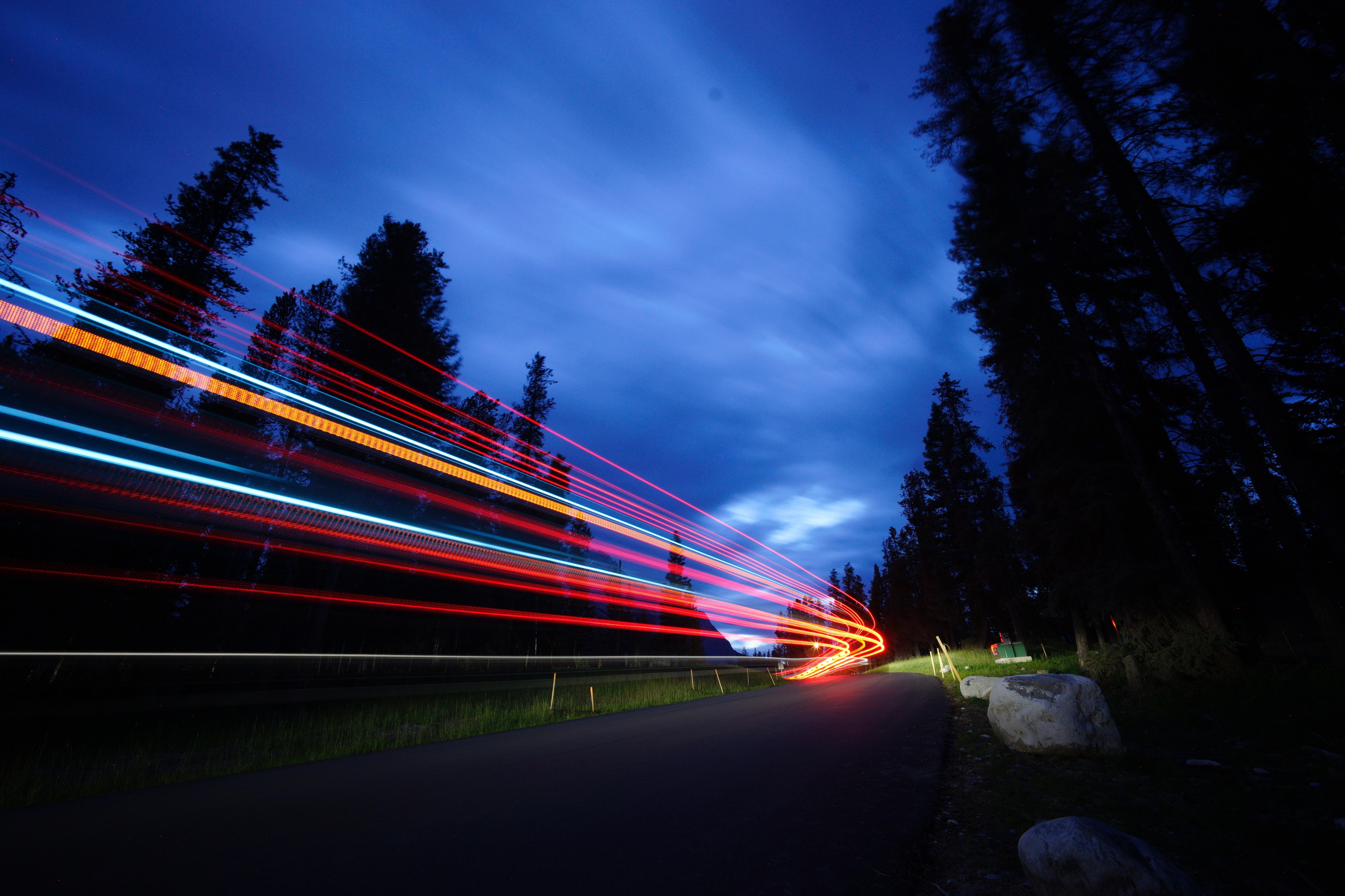 แสง, การเคลื่อนไหว, การเปิดรับแสงนาน, กลางคืน, ถนน, - Long Exposure Light Movement , HD Wallpaper & Backgrounds