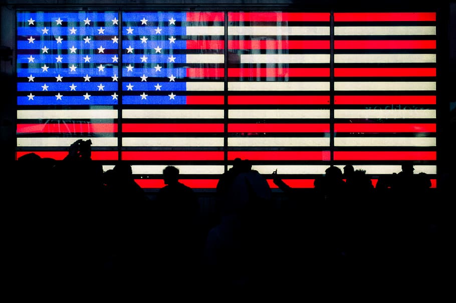 Bendera Usa, Memimpin Bendera Usa, Wallpaper, Wallpaper - Us Flag Led New York , HD Wallpaper & Backgrounds