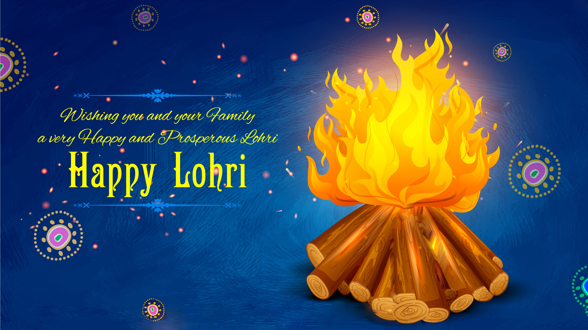 Happy Lohri Wallpapers Free Download - Happy Lohri 2020 Gif , HD Wallpaper & Backgrounds