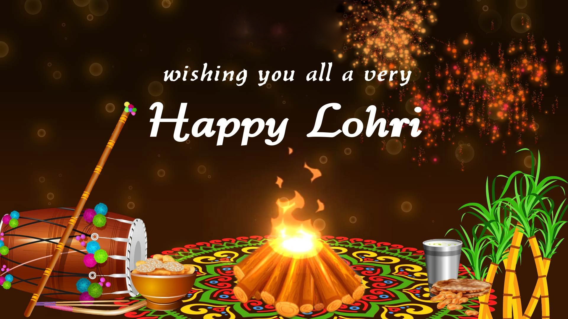 Happy Lohri Wishes Hd Wallpapers Download - Wish You Happy Lohri , HD Wallpaper & Backgrounds