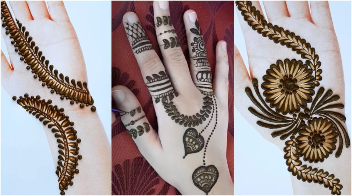 Simple Mehndi Designs For Eid Al-fitr - Motif , HD Wallpaper & Backgrounds