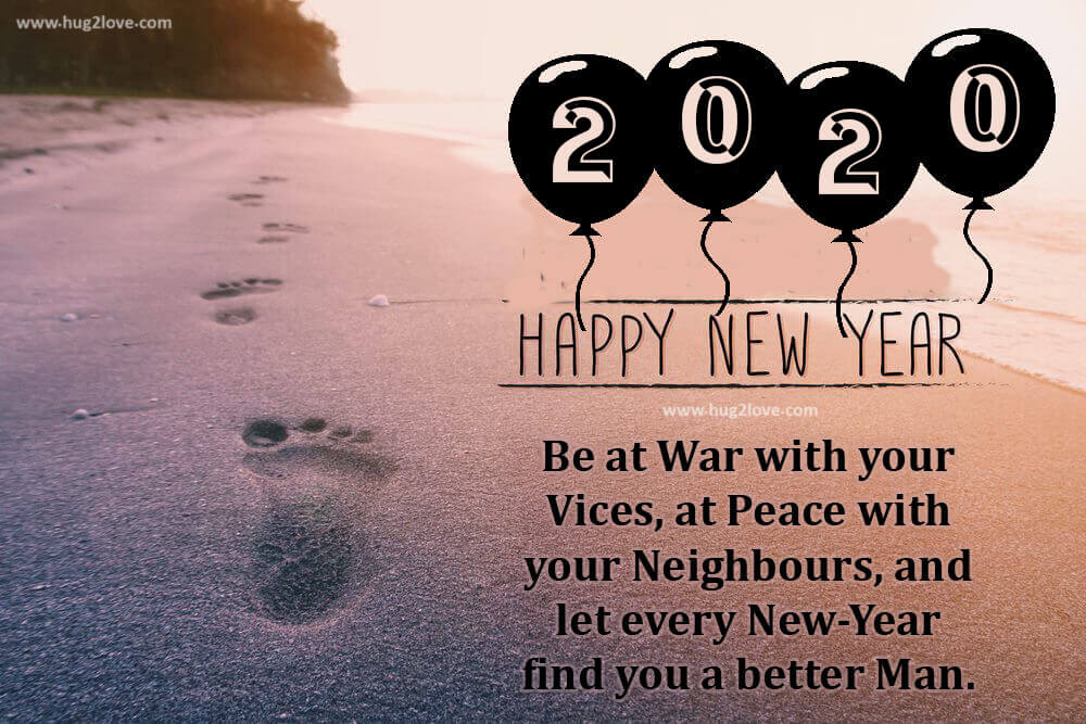 Happy New Year Wallpaper 2020 Sea View - New Years Quotes 2020 , HD Wallpaper & Backgrounds