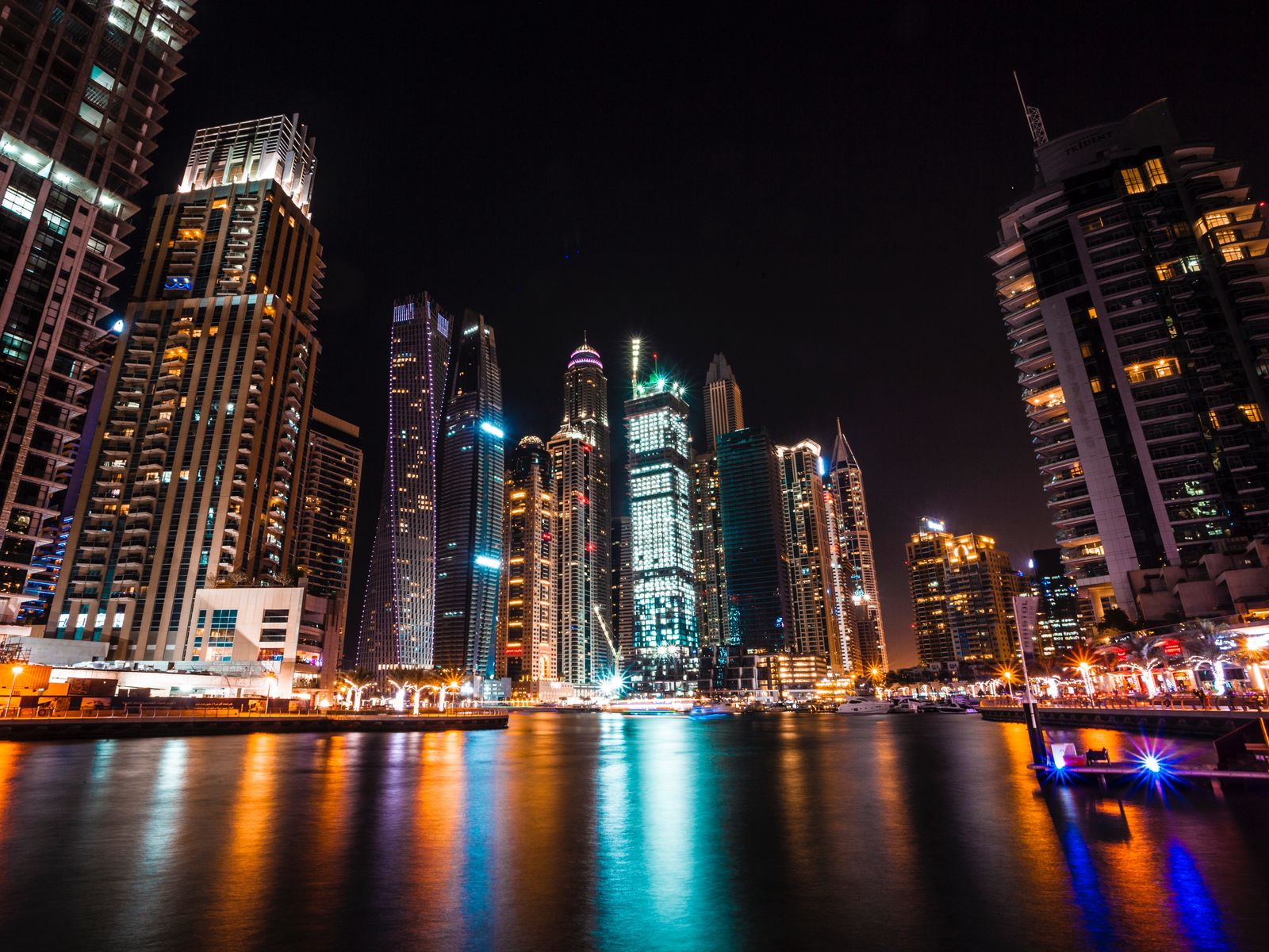 Wallpaper Dubai, United Arab Emirates, Skyscrapers, - Dubai Marina Walk - Emaar , HD Wallpaper & Backgrounds
